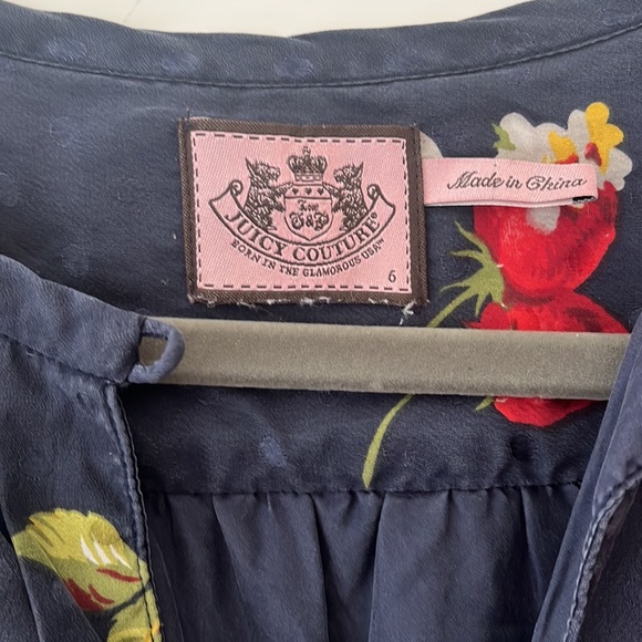 FREE w/ bundle Juicy Couture Blossom Flower Silk Mini Dress - Picture 4 of 6